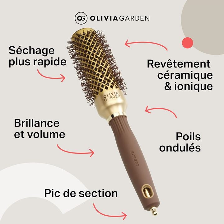 EXPERT BLOWOUT SHINE Wavy Bristles Gold&Brown 35