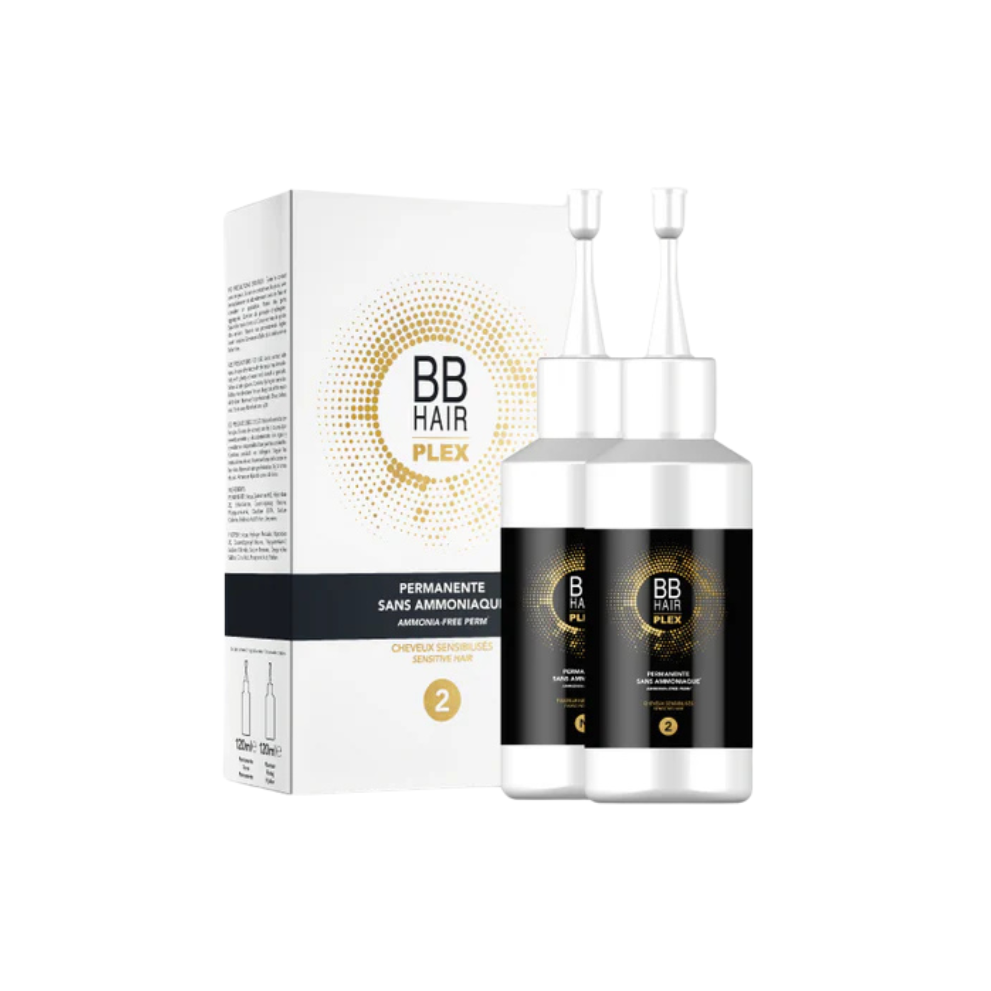 Permanente sans ammoniaque BBHair plex - Kit n°2 Chev. Sensibilisés