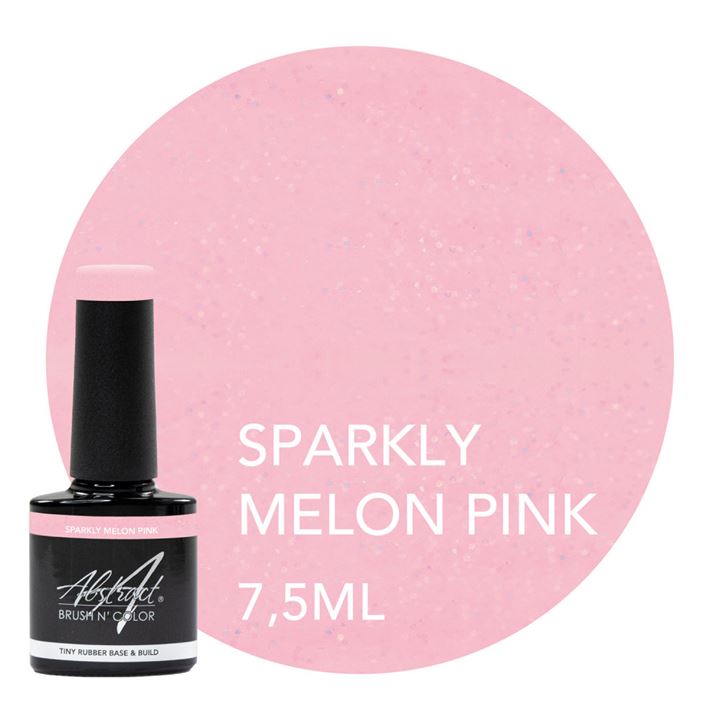 Rubber Base & Build SPARKLY MELON PINK 7.5ml (Sparkly)