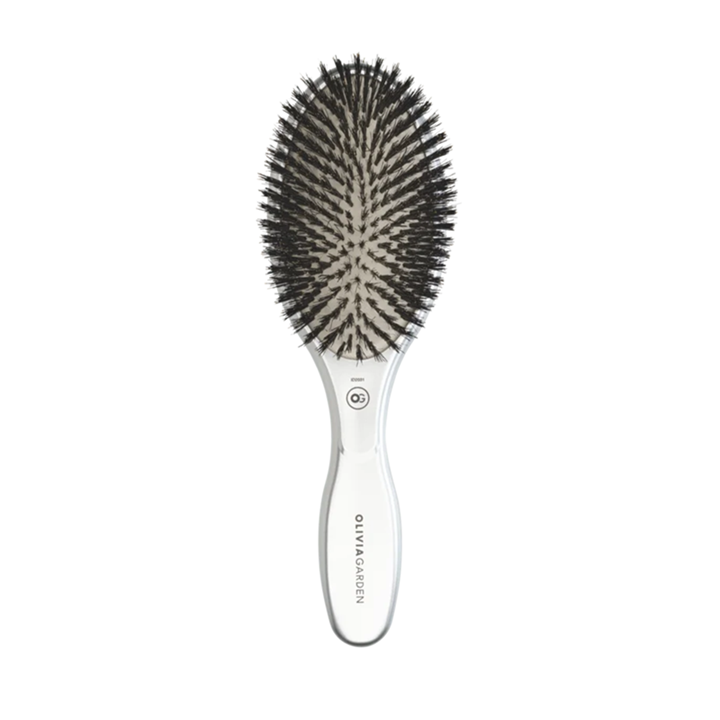 Expert Care Oval Boar&Nylon Bristles Silver