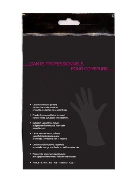 Sachet Gants Latex Noir Paire Medium