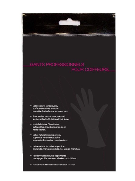 Sachet Gants Latex Noir Paire Medium