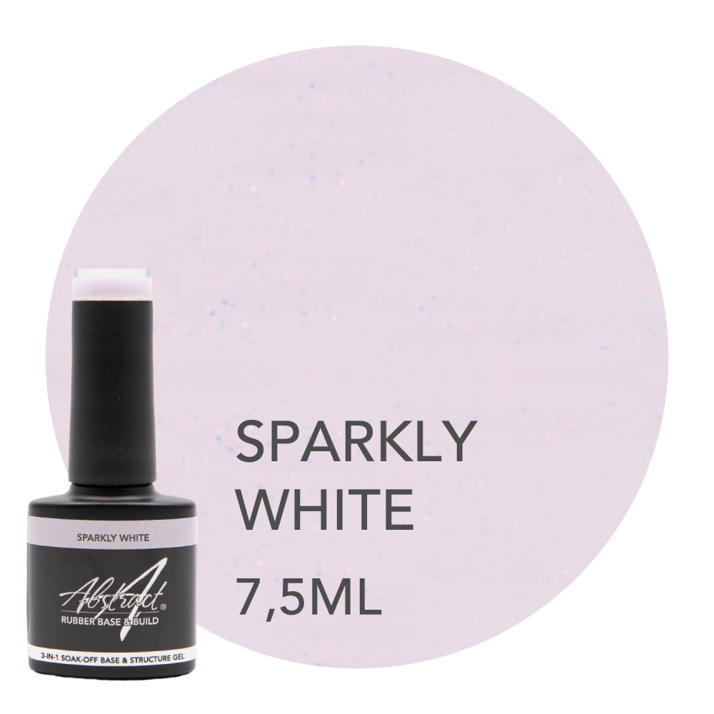 Rubber Base & Build - BIAB - 3-In-1 SPARKLY WHITE 7.5ml (Sparkly)