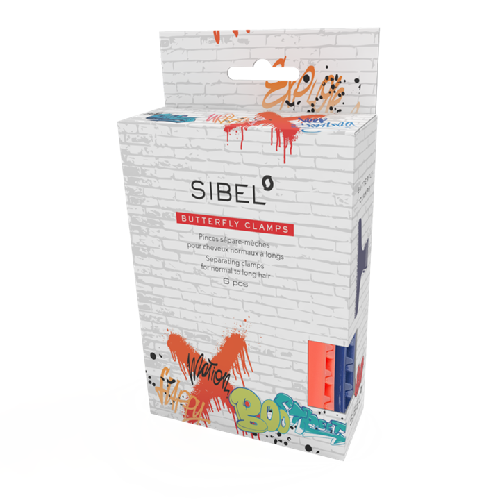 Pinces Papillon Graffiti 6pcs