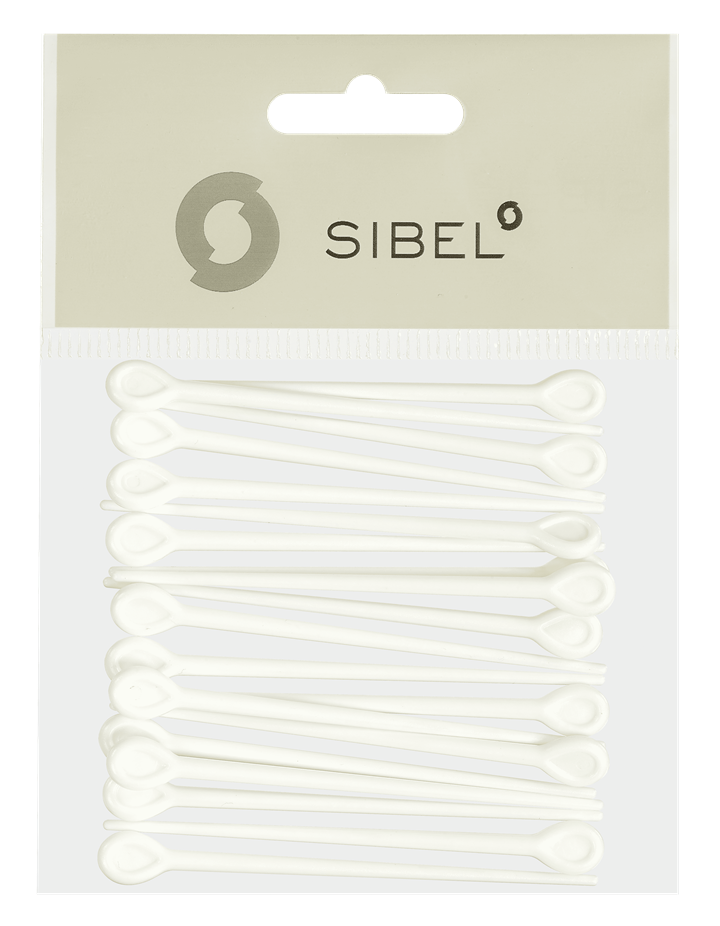 Pin pour bigoudis en plastique Blanc 20pcs
