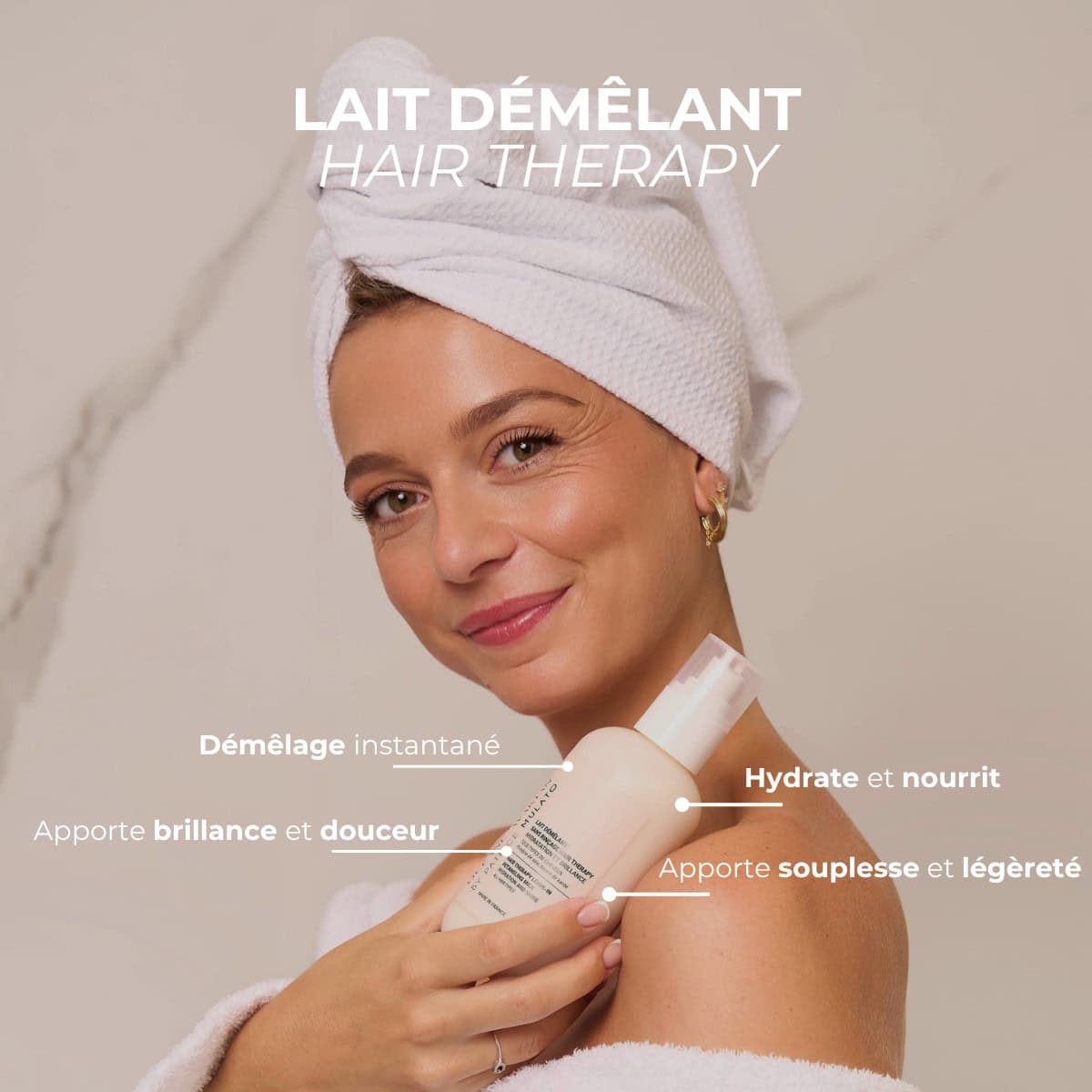 Hair Therapy Lait Démêlant Hydratation Et Brillance 250ML