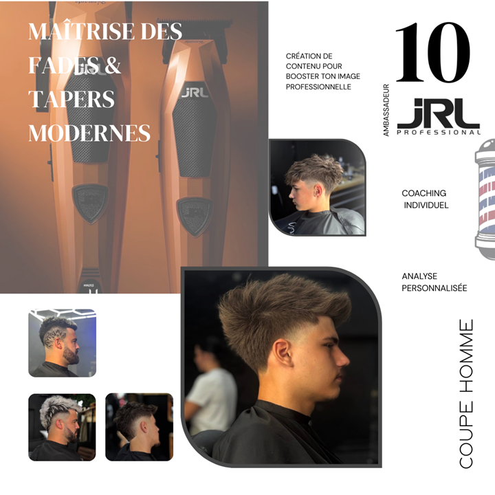 FORMATION COUPE HOMME Maîtrise des fades & tapers modernes