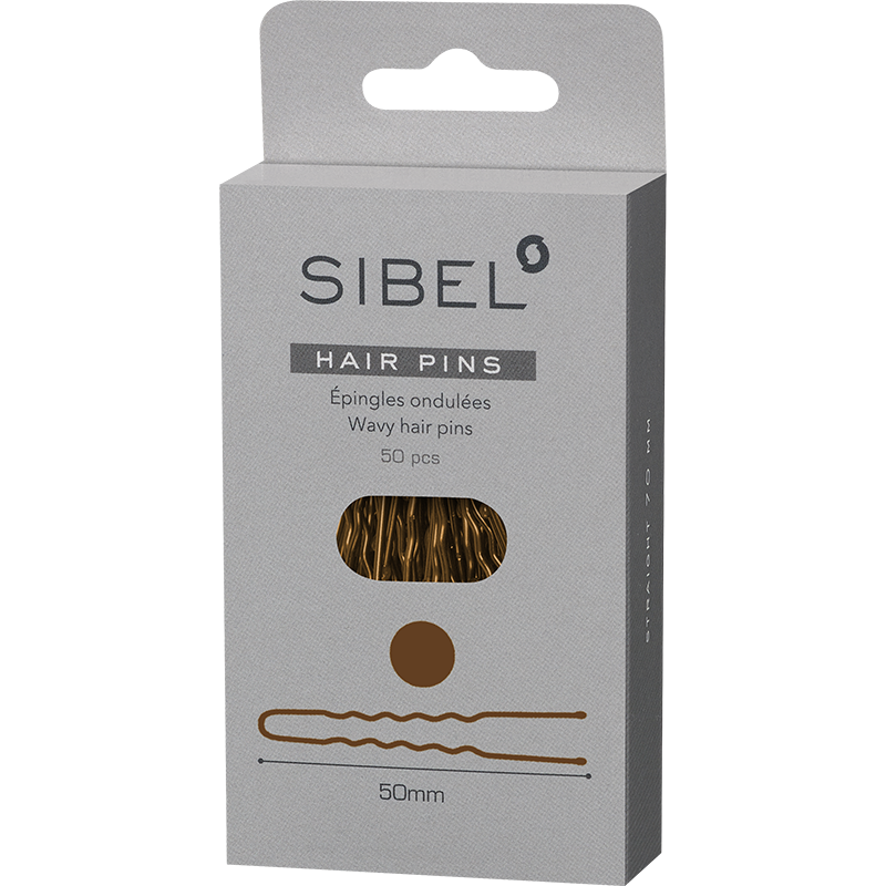 Épingles En Métal Ondulées 50mm Boîte 50pcs Marron