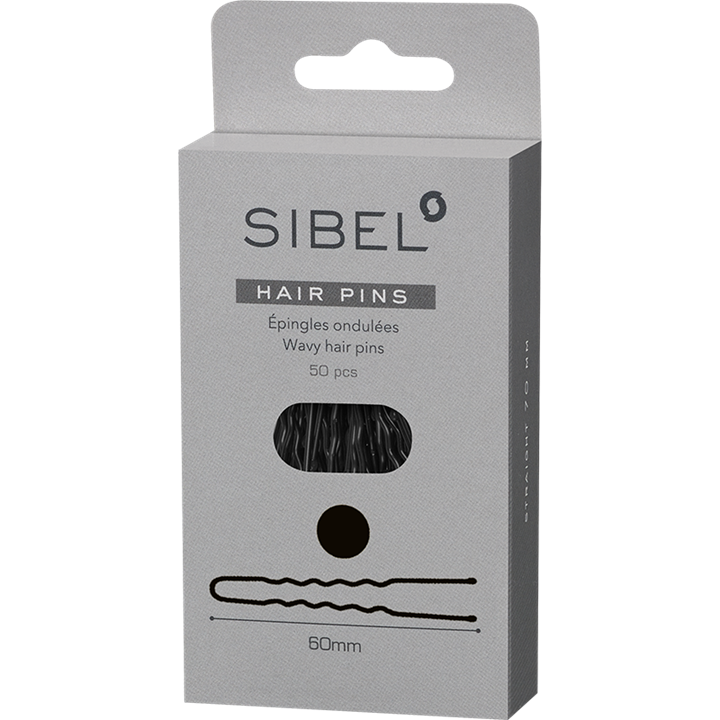 Épingles En Métal Ondulées 60mm Boîte 50pcs Noir