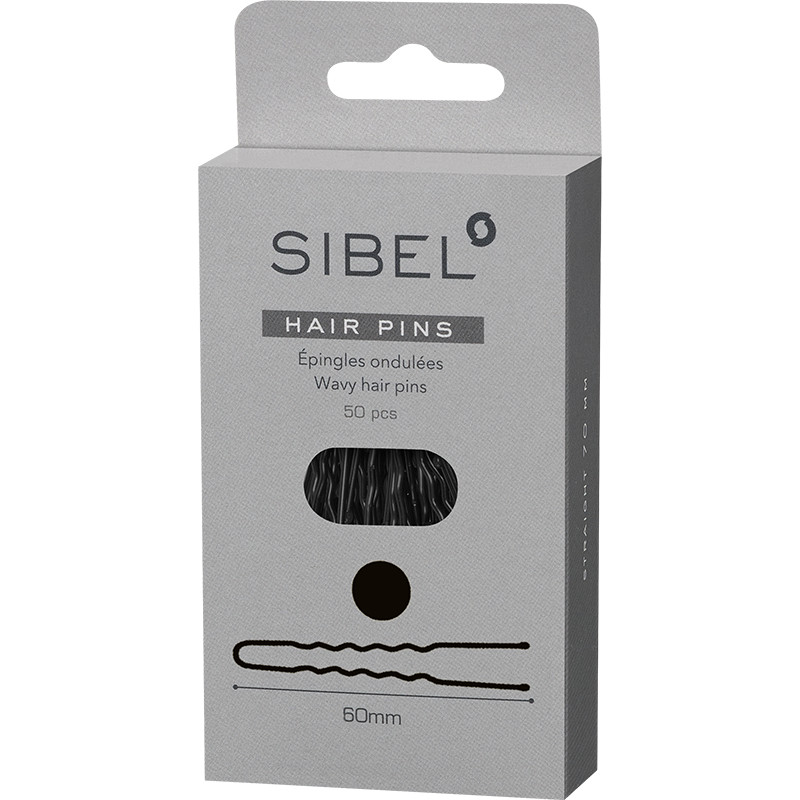 Épingles En Métal Ondulées 60mm Boîte 50pcs Noir