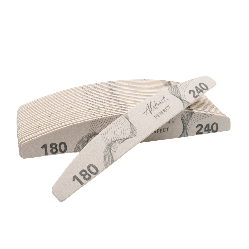 180/240 grit Halfmoon Manicure File PERFECT (25pcs/pack)