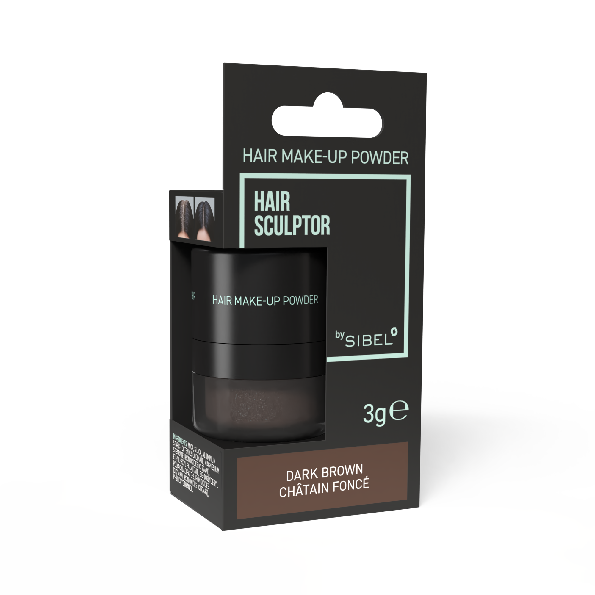 Poudre De Maquillage Capillaire 3g Brun foncé