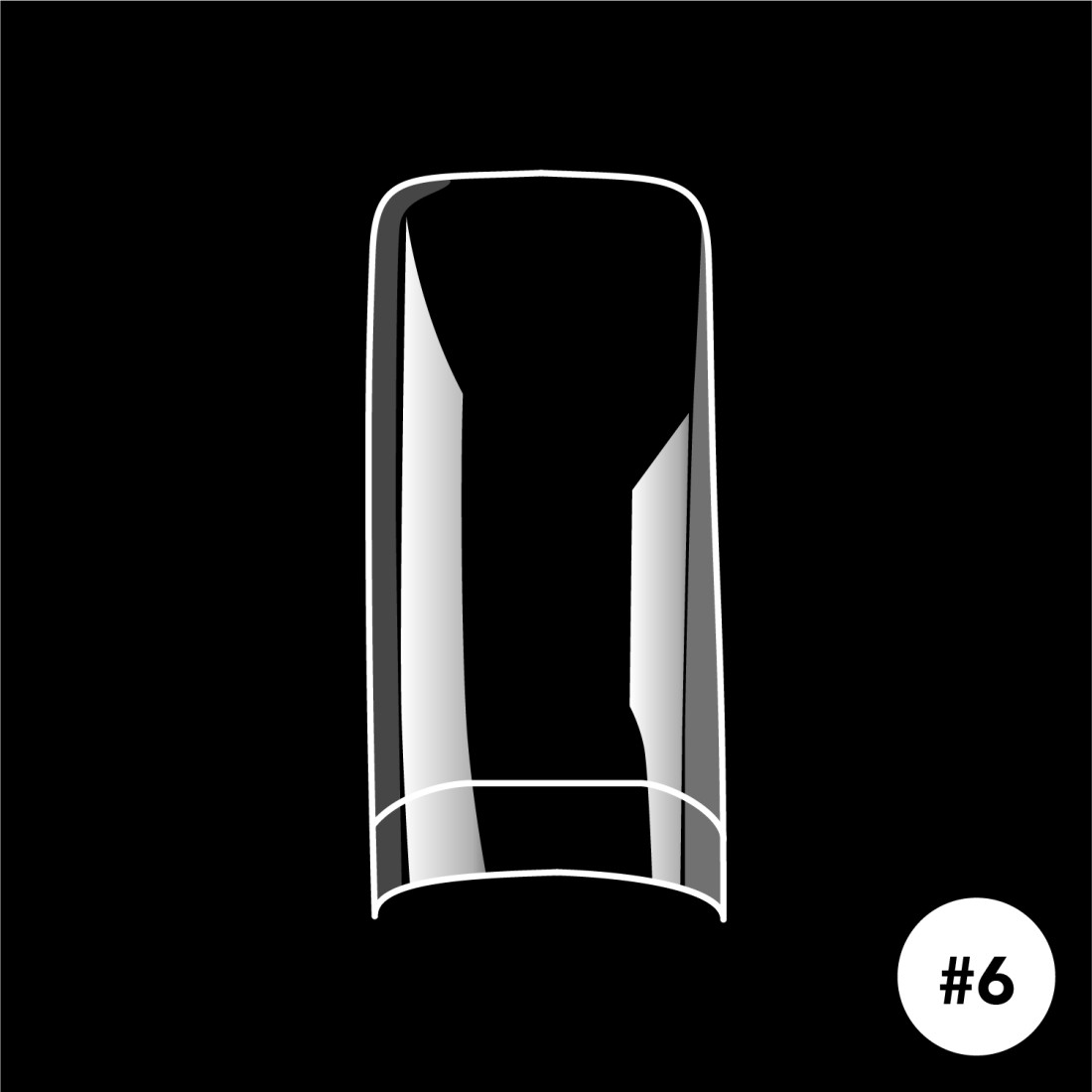 Refill Tips #6 FANCY SQUARE Clear (50PCS)