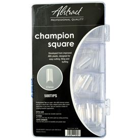 Champion Square Clear Tips (500pcs/box) | Abstract