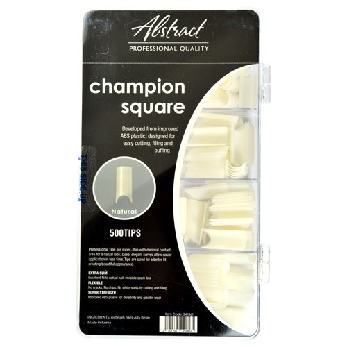 Champion Square Natural Tips (500pcs/box) | Abstract