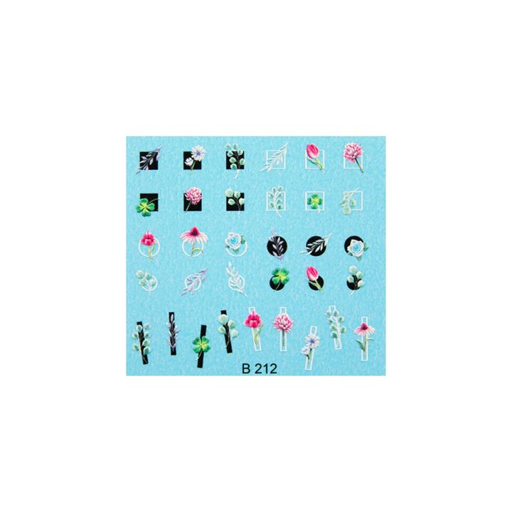 Floral B212 Water Decals