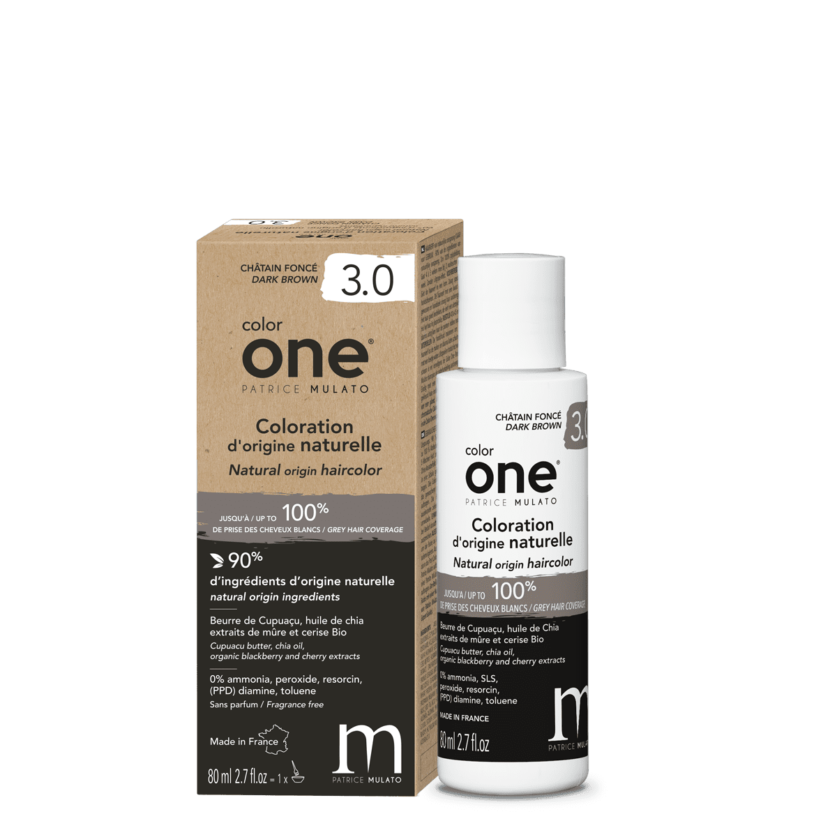 Coloration naturelle 3.0 châtain foncé 80ml