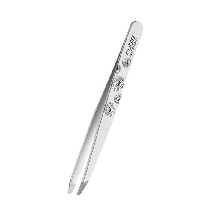 Pince à Epiler Classic WHITE DAISY - slant