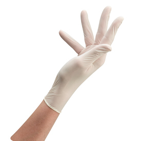 Gants Jetables en latex Blanc M 100pcs